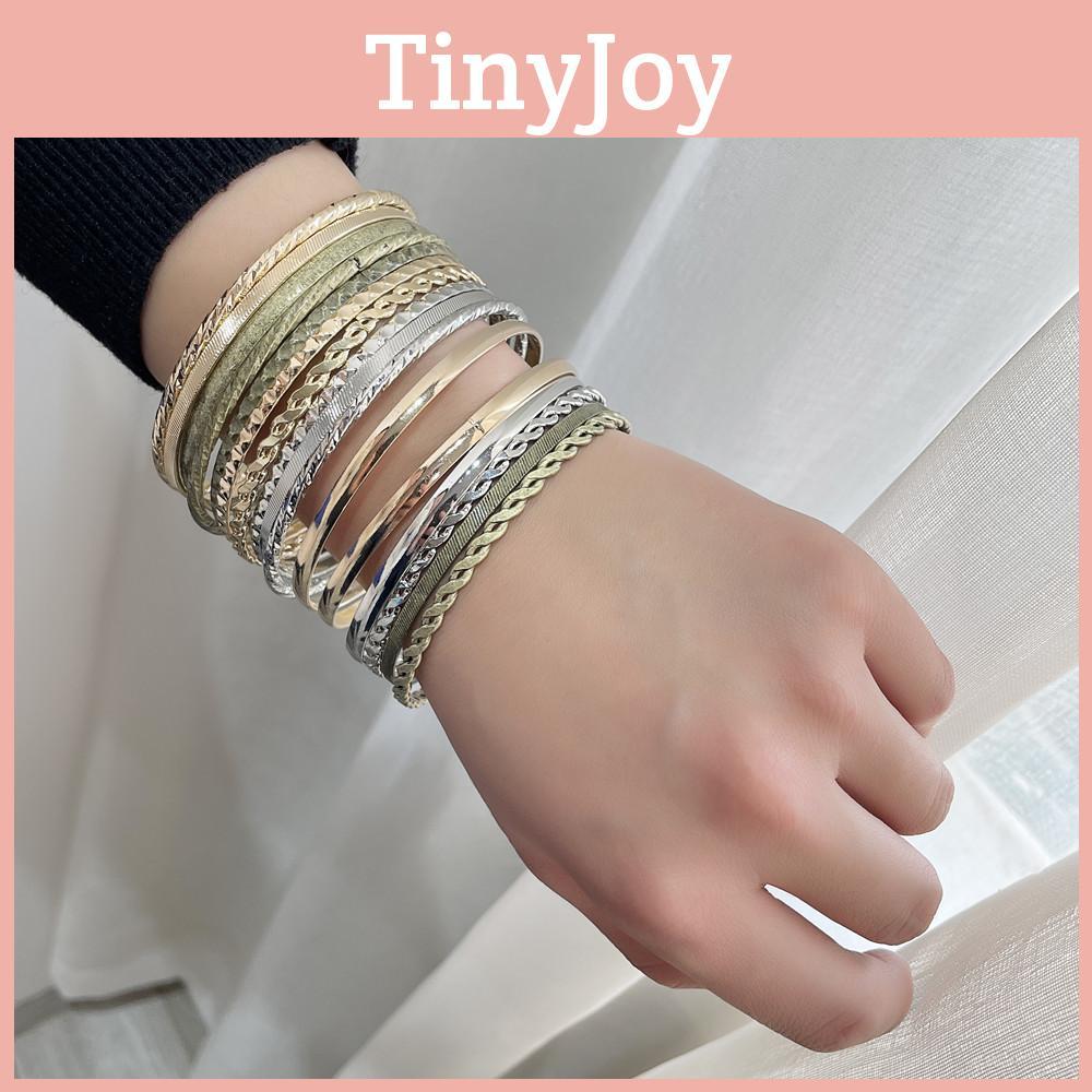 Stylish Iron Geometric Bracelets Pack With Durable Coating For Men And Women
