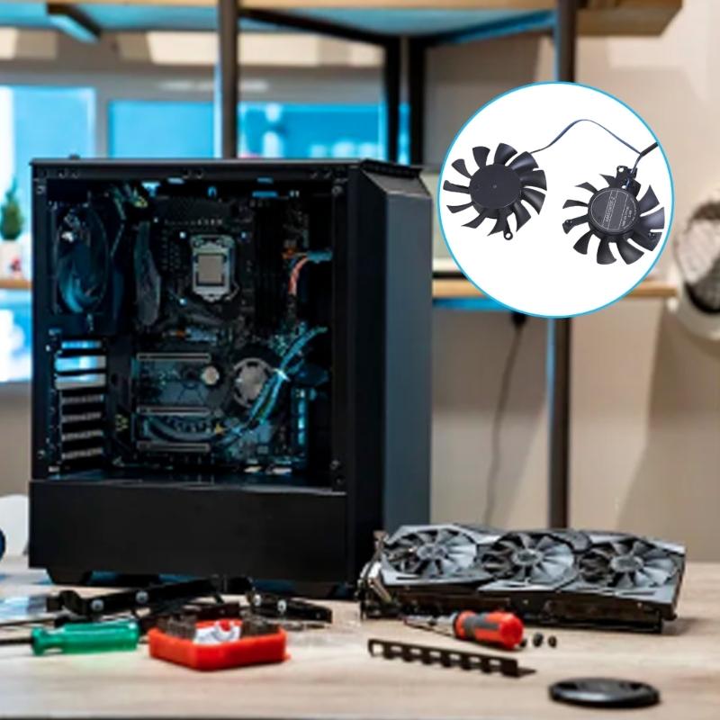 50мм 12В 2-контактный вентилятор охлаждения видеокарты для кулеров GTX1650 LPOCV1, вентилятор VGA в качестве замены вентилятора HA5510H12F-Z