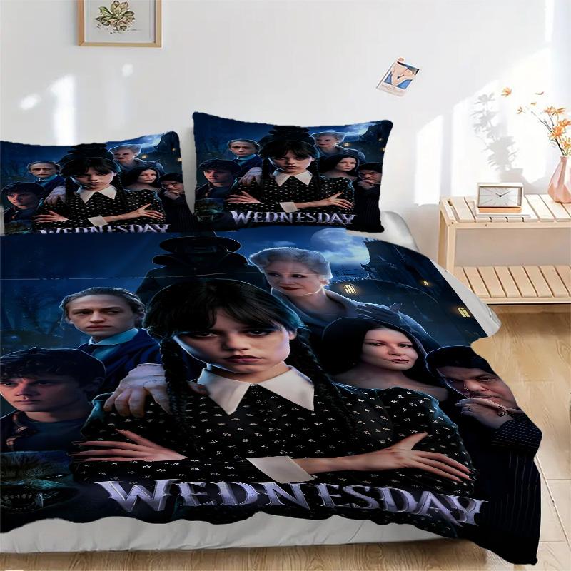 Wednesday Addams Mystery Print 3Pcs Bedding Setduvet Cover With 2 Bedropillowcase Home Birthday Gift