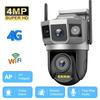 IP-камера высокого разрешения, WiFi/4G, двухлинзовая, мониторинг с тремя экранами, беспроводной сетевой видеорегистратор безопасности