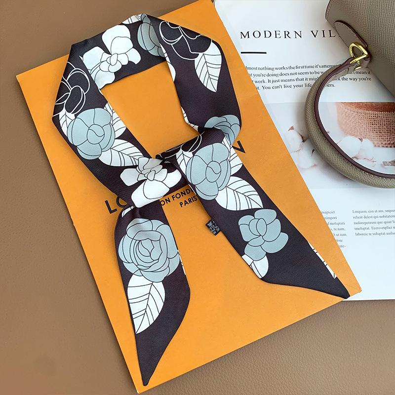 Ретро шелковый шарф для женщин - Универсальный аксессуар для волос и повязка на голову