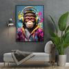 Fashion Canvas Painting Monkey With Headphones Graffiti Wall Art Bear Mona Lisa Print Street Pop Art Poster Home Decor Frameless No Frame