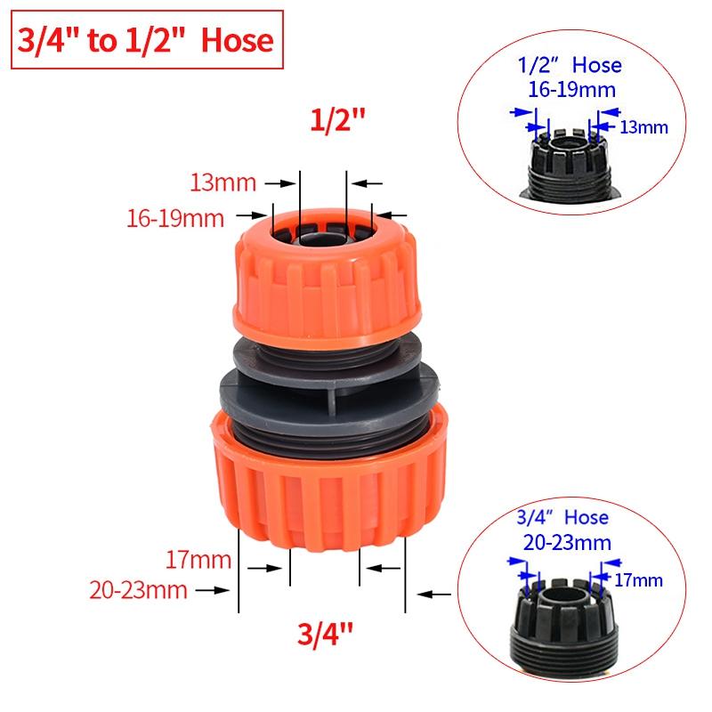 Hose Quick Connectors 1/2'' 3/4" Garden Quick Hose Connector for Garden Irrigation Water Pipe Extender Connector Accessories