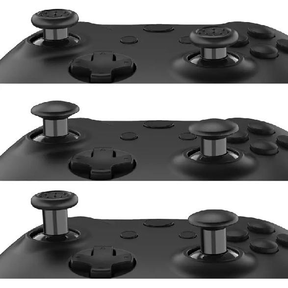 ThumbsGear Interchangeable Thumbstick, 3 Height Plastic Base, 2 Grip Designs for Xbox Series X/S, Xbox One Controllers