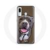 Case for Samsung Galaxy A40 Pitbull Dog White Gray