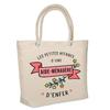 Sac De Plage - PLANETEE - Isotherme Imprimé (Fabriqué En France) - Coton - Grande Contenance - Beige