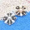 Vintage Baroque Pearl New Cross Crystal Brooch Fine Dress Blazer Brooch Dress Up