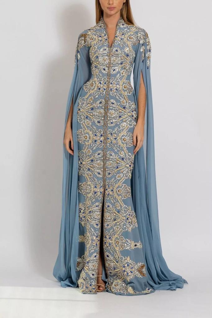 Casual Kaftan Gown Long Dubai Bridesmaid Abaya Maxi Moroccan Wedding Dress