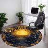 1 шт. Круглый ковер Sunscape для офиса, Нескользящий, Мягкий и прочный офисный ковер для декора интерьера, Идеально подходит для офиса