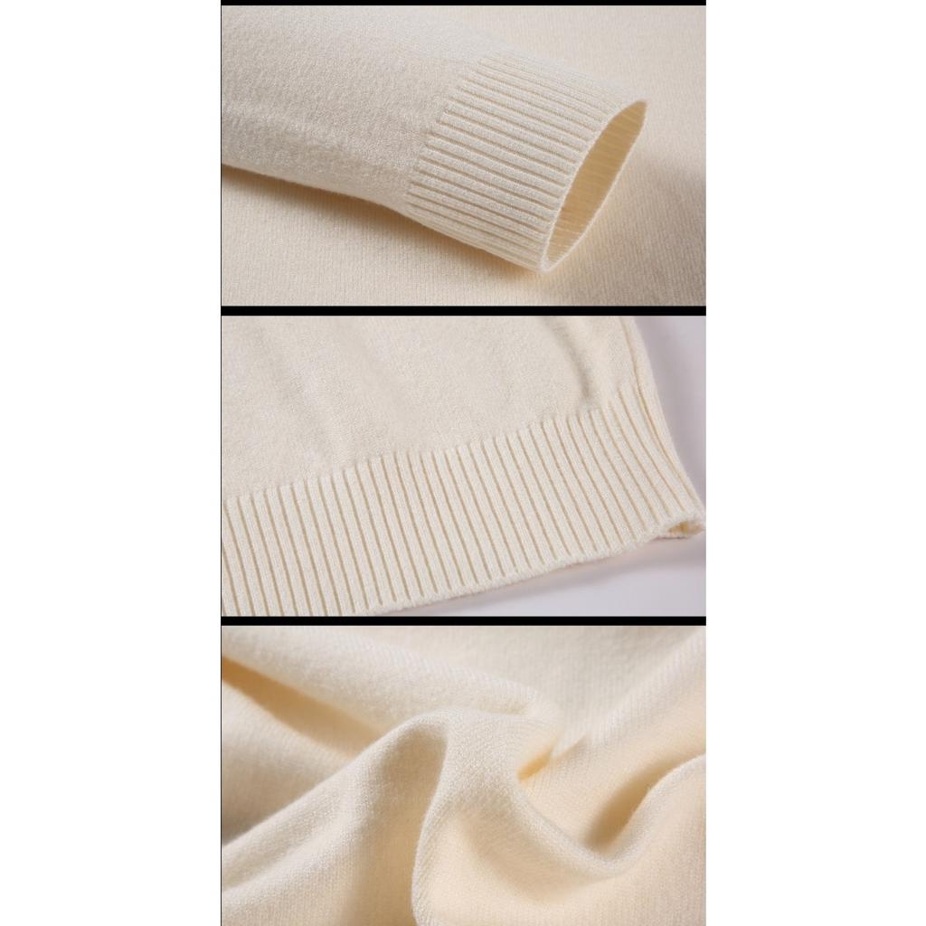 Winter Sweater Men's High Neck Solid Color Thick Loose Casual Versatile Knitted Sweater Men's Top