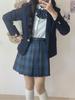 QOOLY JK Uniform Cosplay Student School Jacket Fashion JK Cos Costume Navy Blue Size S Women's