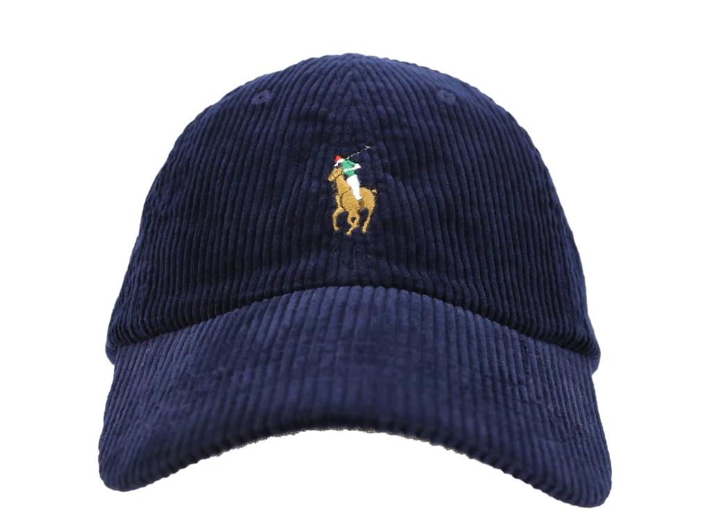 Кепка Ralph Cap Cordoury One Point Signature Pony Hat (Поло Лорен) Мужские Женские 01080140-NAVY [Товар]