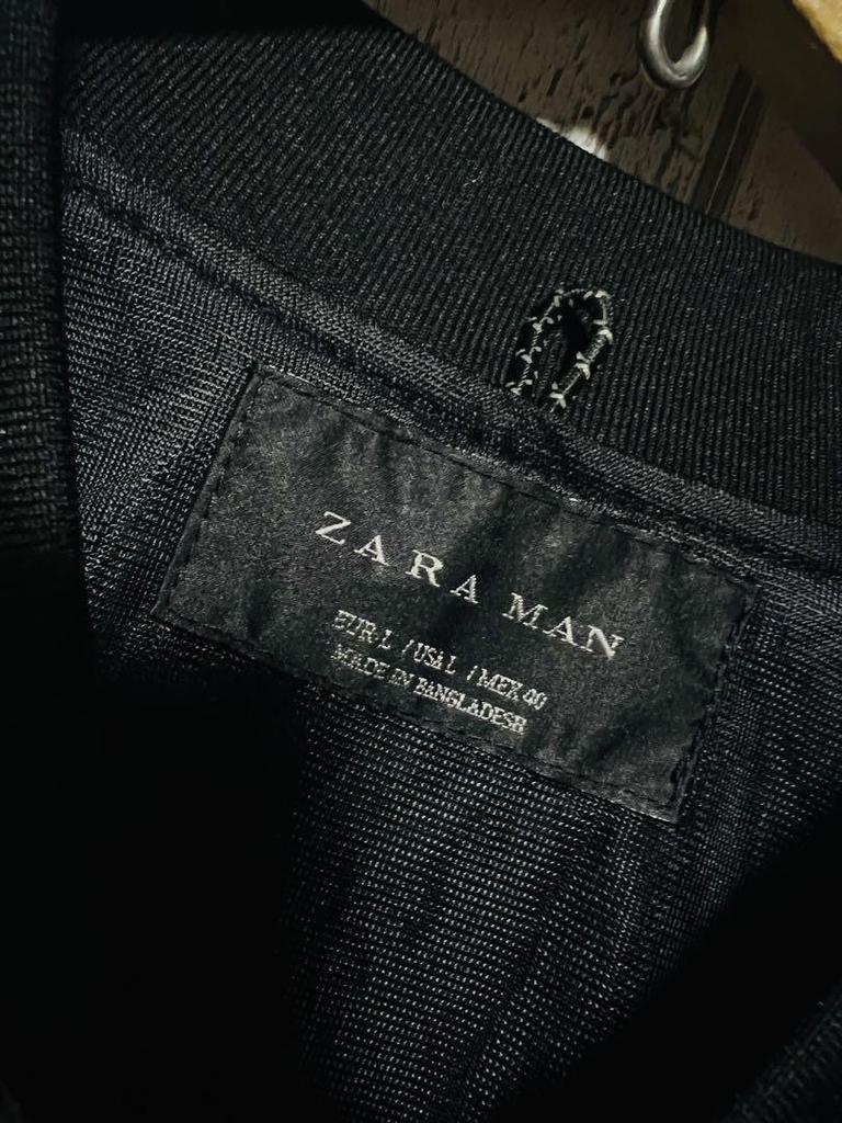[Б/У] Куртка-сукаджан ZARA из сетки лимитированной серии с синим цветочным/ботаническим узором, размер L