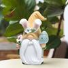 Easter Bunny Ear Gnome Figurine Colorful Egg Faceless Elf Dwarf Resin Statue Sculpture Home