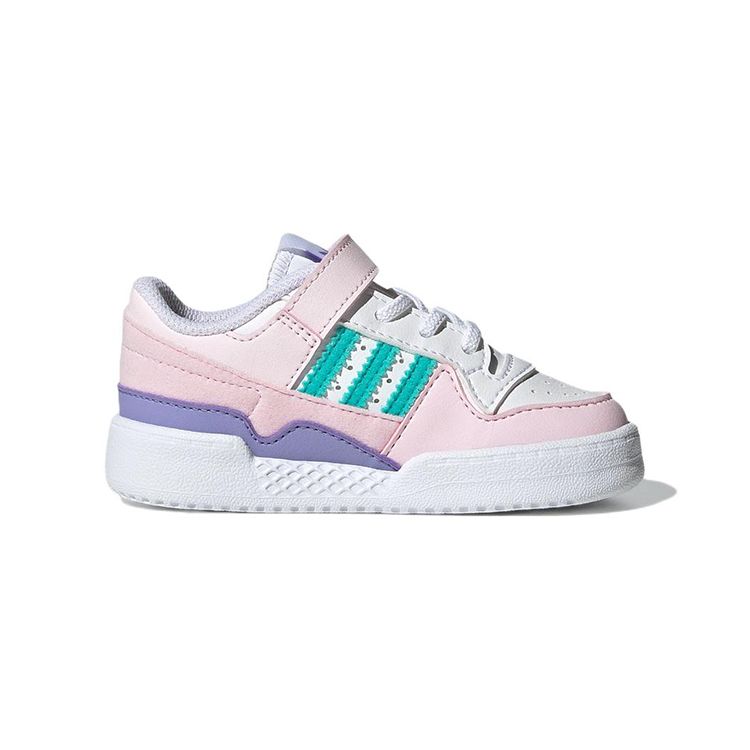 adidas Оригинальные кроссовки Originals Forum Low El Casual с низким верхом для ходьбы, детская обувь, розовый, белый, GY8200