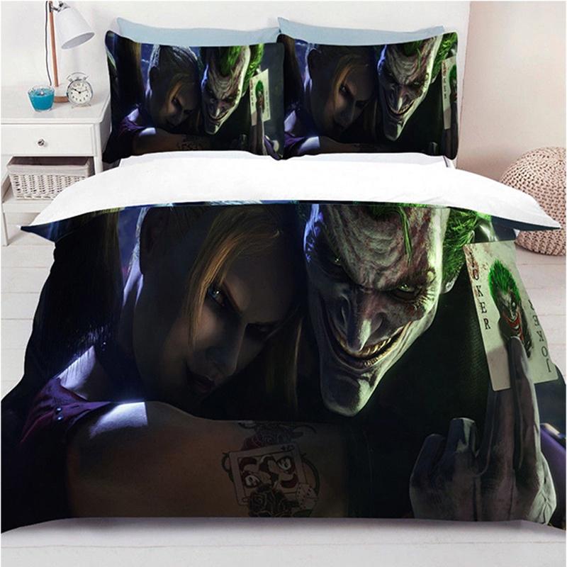 Megamind Quinn Harley Joker Duvet Cover With Pillow Cases Cartoon Set Bedding