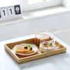 Поднос из бамбукового дерева в японском стиле Квадратная деревянная тарелка Обеденная тарелка Бамбуковая чайная тарелка Ресторан Отель деревянный поднос для фруктов поднос для чайника