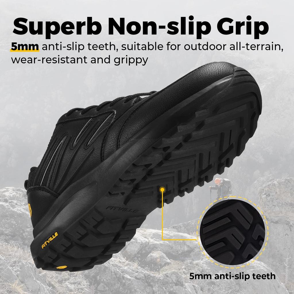 [FitVille] Mountaineering Trekking Shoes Men's Wide Waterproof 29.5 Cm E4
