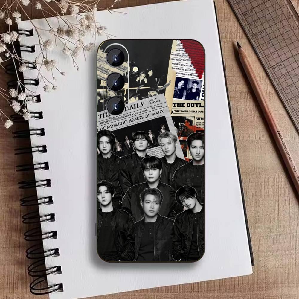 Hot Y-ATEEZ Kpop Phone Case For Samsung Galaxy A73,A21s,A22,A31,A52,A53,A71,A41Soft Black Shell