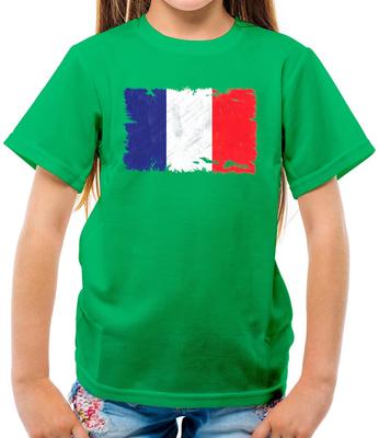 Детская футболка с флагом Франции - Французская - Флаги - Страна - Francais - Париж