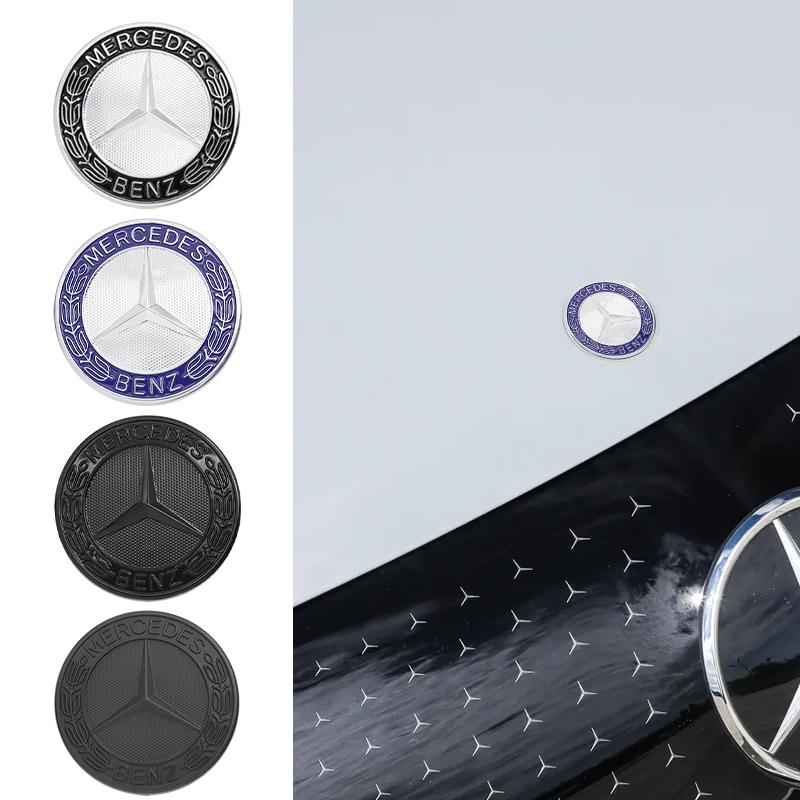 OFK3 1Pcs 57mm Car Front Hood Logo Badge Emblem Bonnet Accessory For Mercedes Benz AMG W204 W205 W212 W213 W221 W177 W246 GLA CLA GLC