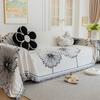 Printed Sofa Cover Chenille Sofa Towel Plush Tassel Blanket Couch Cover Universal Anti-cat Scratch Sofa Towel for Living Room