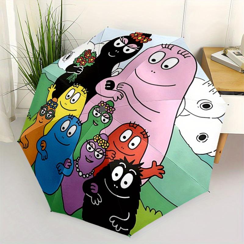 1pc Barbapapa Automatic Open/close Folding Umbrella, Compact Portable Travel Umbrella, Perfect Gift, Durable Construction y250813110
