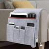 Household Sofa Armrest Storage Bag Felt Couch Recliner Armrest Bedside Organizer for Cell Phone Remote Control Hanging Bag