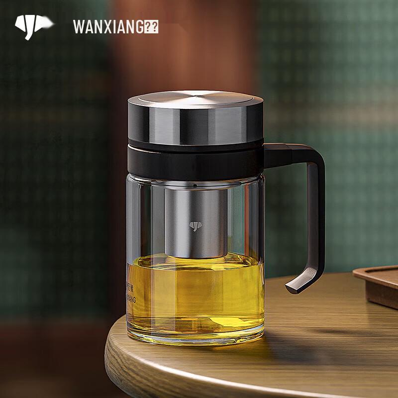 Стеклянная бутылка-заварник Wanxiang с ручкой