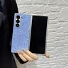 For Samsung Galaxy Z Fold6 5G Case Rubberized Silver Edge Phantom Glitter Hard PC Phone Cover