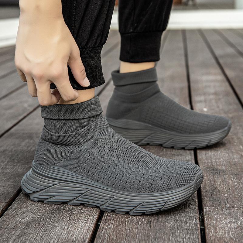 Классические черные мужские носки, дышащие, высокие, повседневные, мужские, удобные, легкие, женские носки, zapatillas hombre