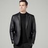 New Men's Leather Suit Sheepskin Suit Business Casual Leather Jacket Fashion Simple Leather Single Top