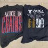 Alice in Chains Тур 1991 Двусторонняя Хлопковая Черная Унисекс Футболка S-3XL Мужская Женская Летняя С коротким рукавом Уличная Одежда Оверсайз