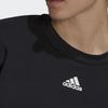 adidas Футболки женские черные с круглым вырезом умеренного прямого кроя GS1348