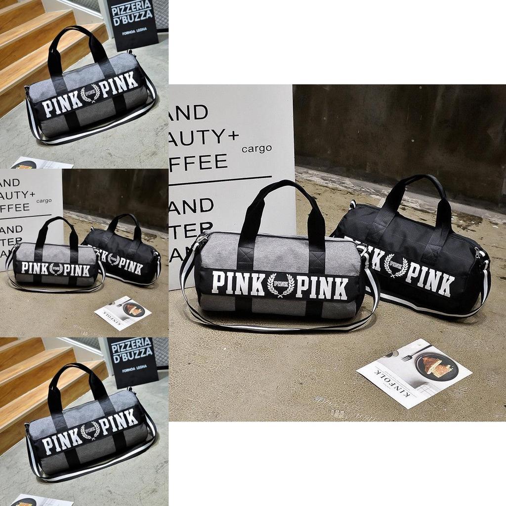 Розовая холщовая сумка-даффл Victoria's Pink для йоги с вневременным дизайном для школы и спортзала