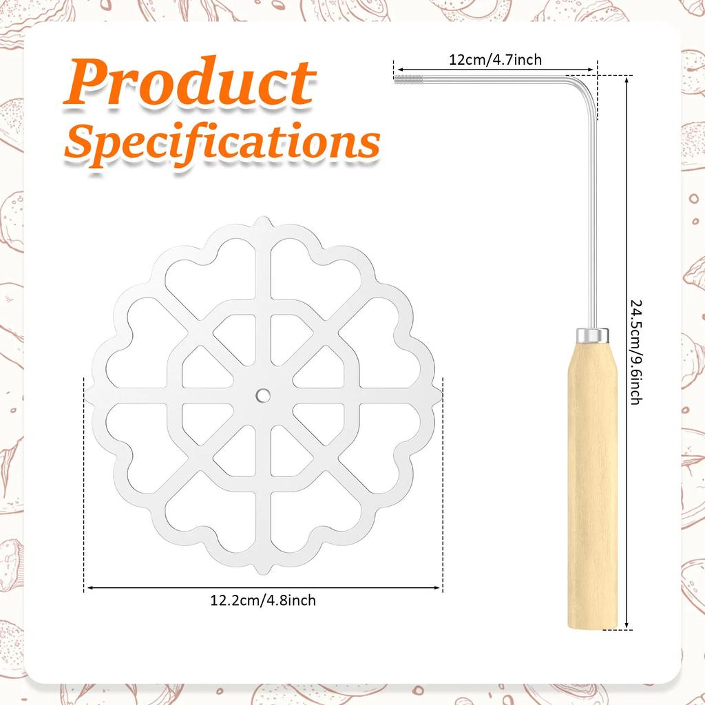 Алюминиевые формы для розеток, форма для бунуэлос с ручкой, кондитерские инструменты, ачаппам, машина для приготовления печенья, выпечки, кулинарии, кухонные аксессуары
