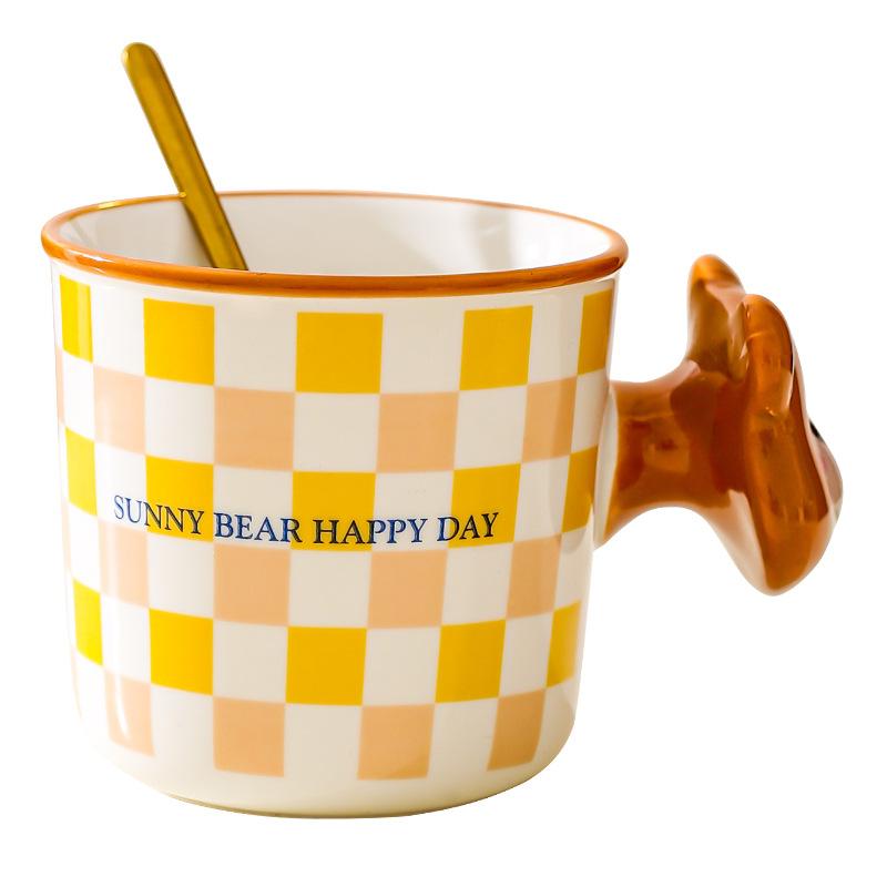 Creative Personality Cute Ceramic Mug Couple Cup Water Cup Coffee Cup Girl Birthday Gift Niche Gift