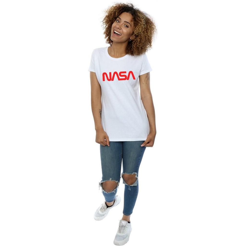 NASA Womens/Ladies Modern Logo Cotton Boyfriend T-Shirt
