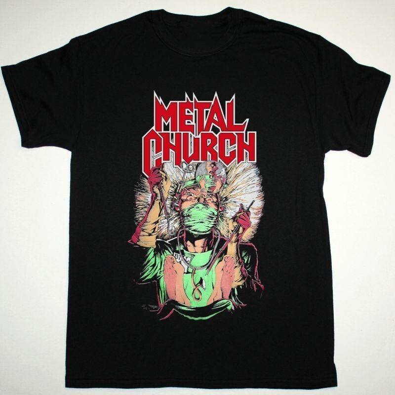 Vtg METAL CHURCH FAKE HEALER Heavy Cotton Black For Men All Size Shirt BL433