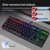Механическая проводная игровая и офисная клавиатура с 87 клавишами, RGB, синие переключатели