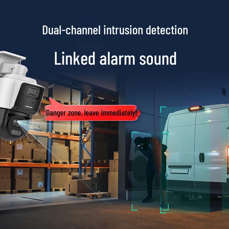 HIKVISION DS-2SC3C122MW-TE 2Мп PTZ-камера с двумя объективами, POE, разъем CN (адаптер в комплекте)