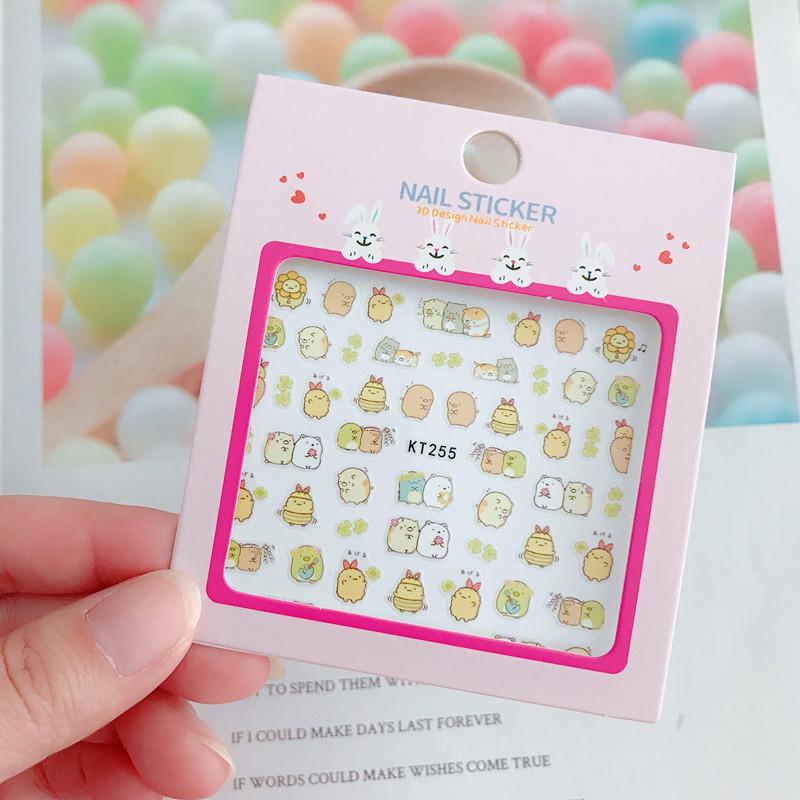 Милые наклейки для дизайна ногтей в японском и корейском стиле для девочек: Самоклеящиеся наклейки для татуировок своими руками
