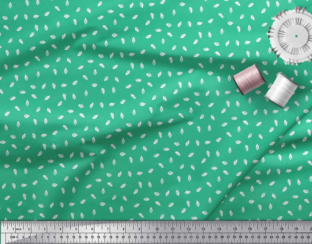 Soimoi Коричневый поли креп ткань ракушки океан принт ткань на метр 42 дюйма