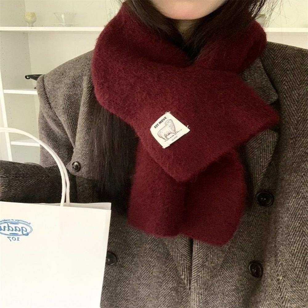 Fashion Design Cross Neck Scarf Warm Material Small Neck Scarves Decorative Collar Wrap For Women