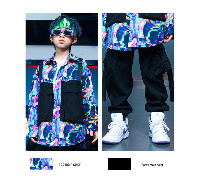 Детский осенний костюм для танцев в стиле хип-хоп — классный наряд для выступлений для мальчиков и девочек