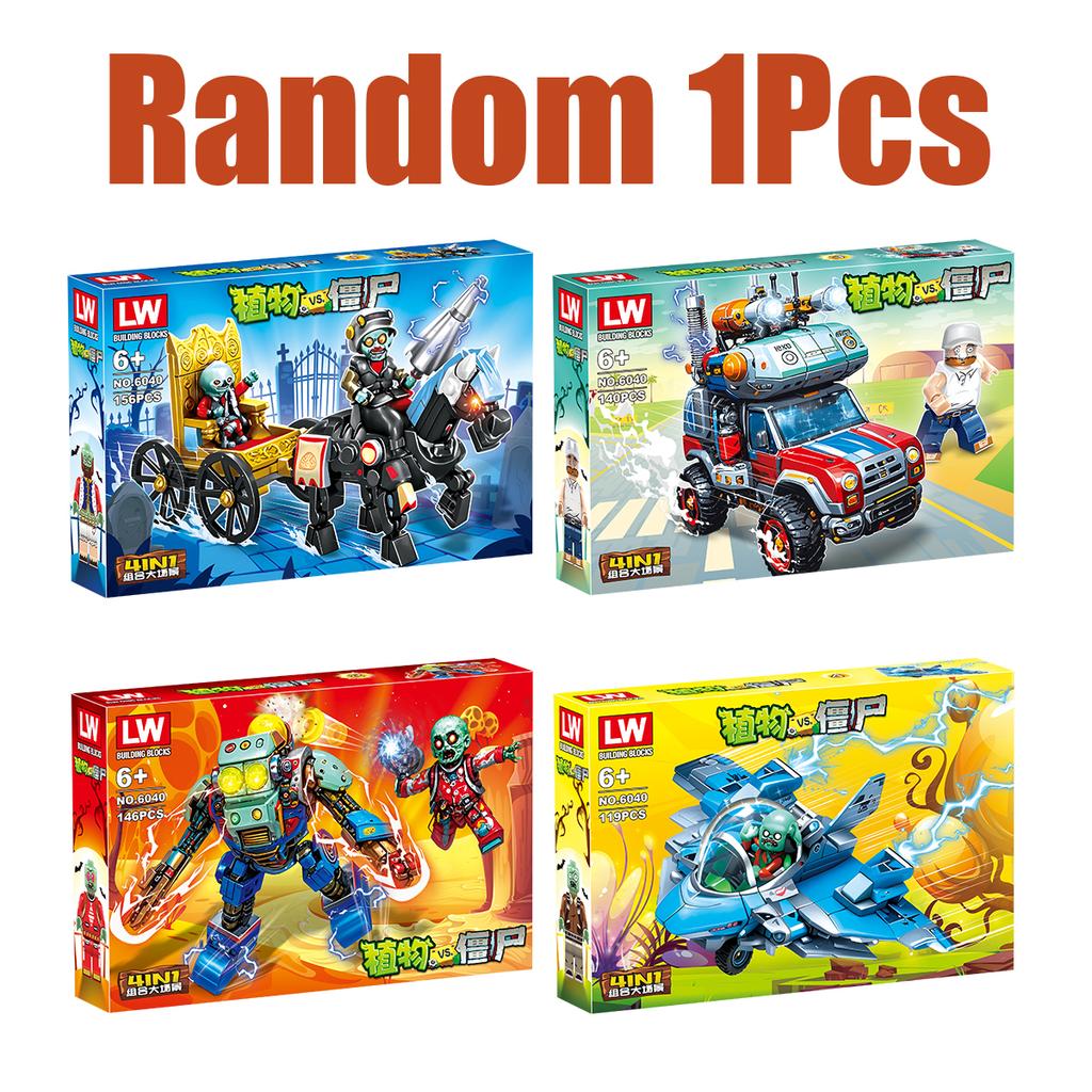 Нетоксичные Новые Растения против Зомби 3 Pvz Игрушки Строительные Блоки Полный Набор Подарок Для Детей В Коробке Детские Куклы Фигурка Строительная Модель