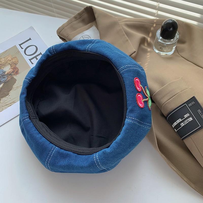 Милая и симпатичная шляпа женская 2024 новый ковбойский берет женский универсальный для лица маленький большой окружности головы восьмиугольная шляпа лето