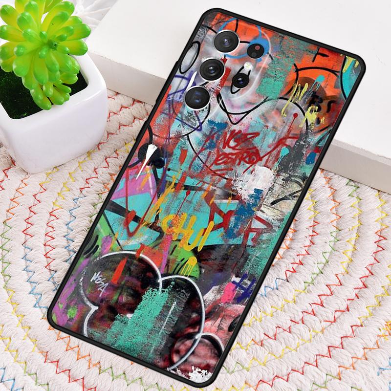 Ins Красочный Граффити Радужный Силиконовый Чехол Для Телефона Для Samsung Galaxy note 10 pro S26 S25 S24 S23 S22 S21 Plus Ultra Capa Чехол