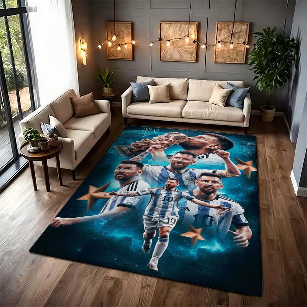 Football Legend Messi Carpet Living Room And Bedroom Mats Floor Mats Protective Pad Doormat Dormitory Decoration