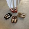 French Retro Red Mary Jane Shoes Women's 2025 New Autumn Temperament Square Head Ballet Flat Bottom Shallow Mouth Single Shoes